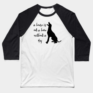 Dog Home Bite Cat Lover Dogs Fur Purr Rescued Baseball T-Shirt